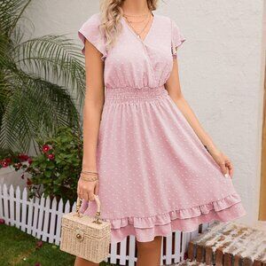 Swiss Dot Cap Sleeve Dress